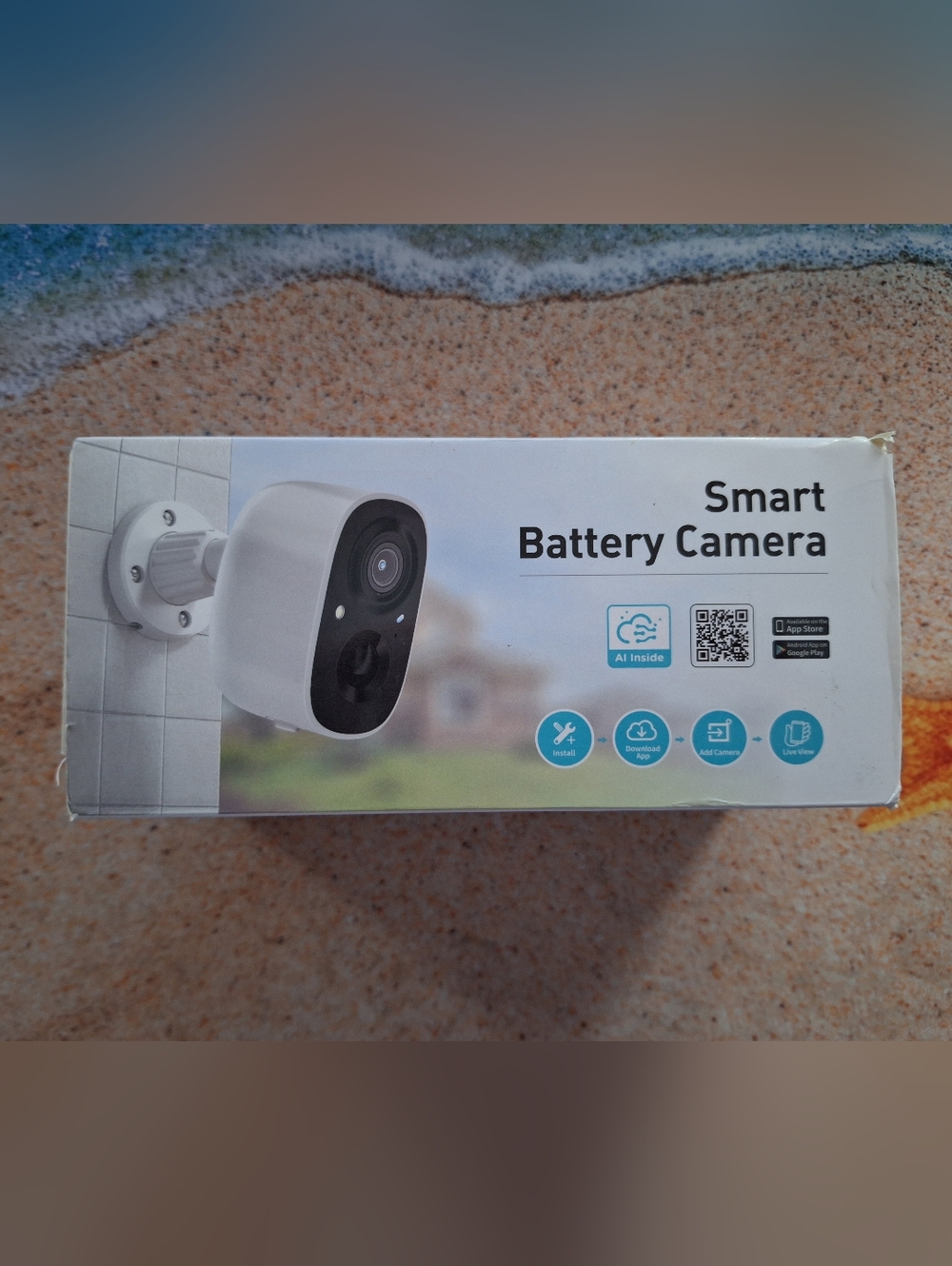 HAWKRAY Smart Battery Camera - White - Wireless Home Security - NWT